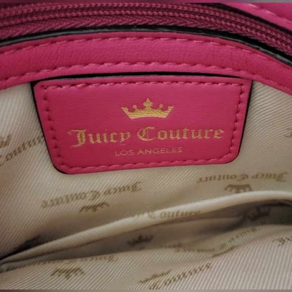 Juicy Couture Crown Quilted Flamingo Pink Clutch Shoulder Crossbody Bag - NWOT - Picture 9 of 11